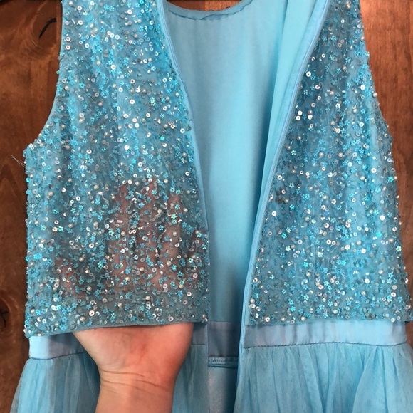 Aidan Mattox sky blue embellished dress, size 0 - Picture 4 of 6